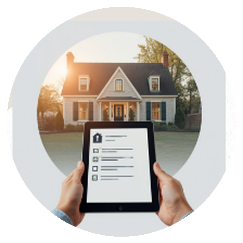 Inspection d'une maison avant achat à Boutigny-sur-Essonne, tablette avec checklist