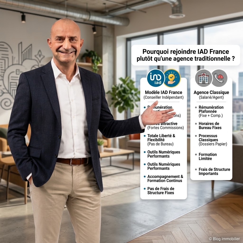 Pourquoi rejoindre IAD France plutôt qu'une agence traditionnelle